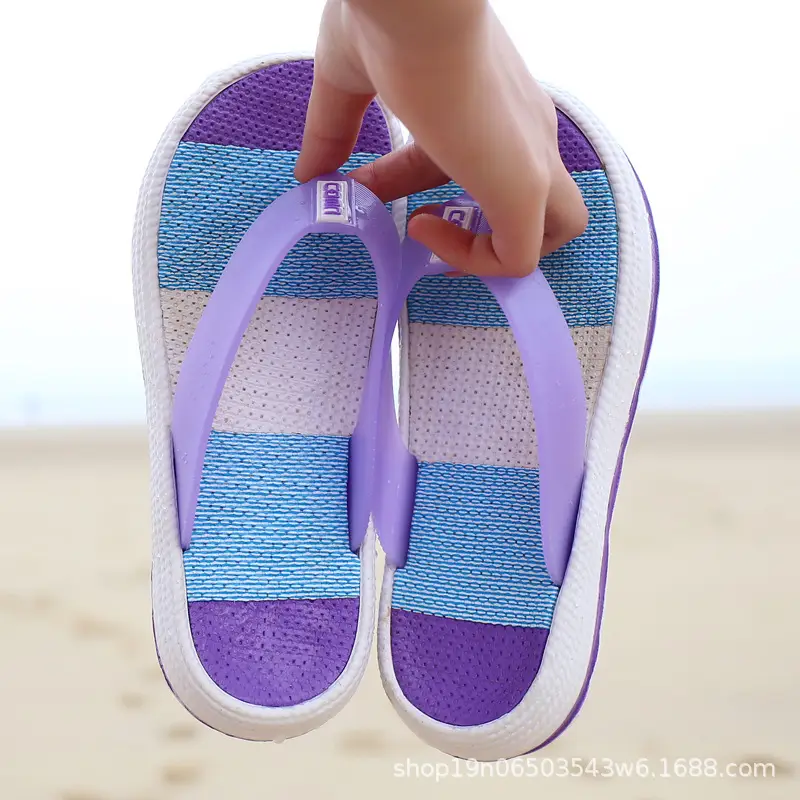 2022 Rainbow Beach Flip Flops Women Thick Soles