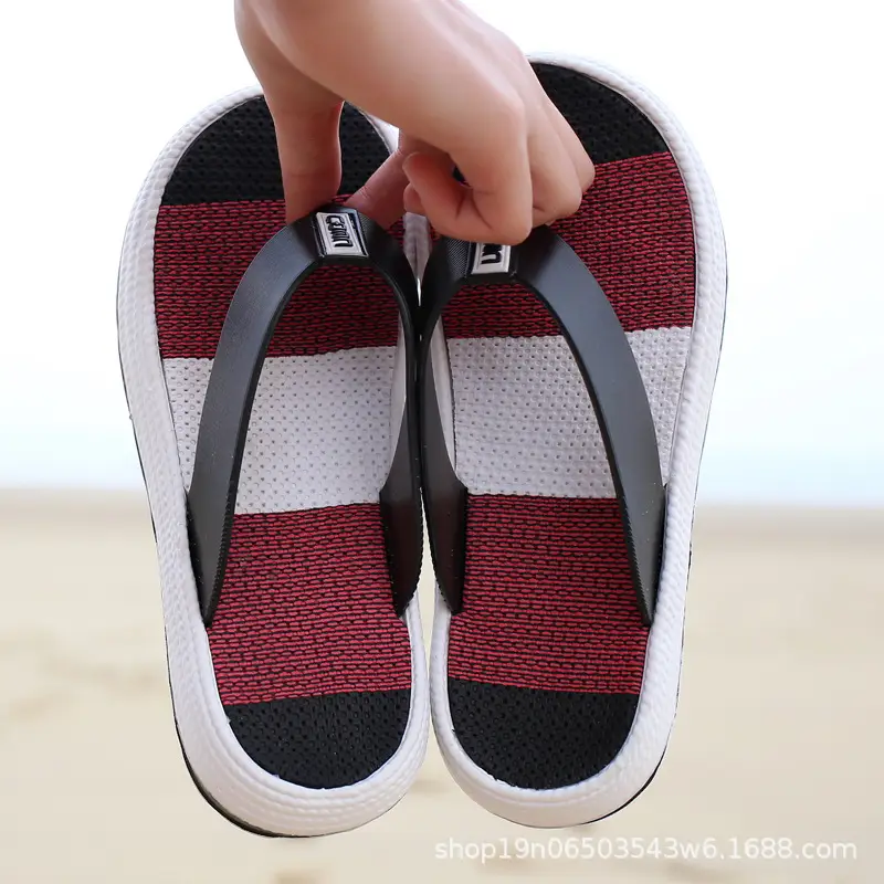 2022 Rainbow Beach Flip Flops Women Thick Soles