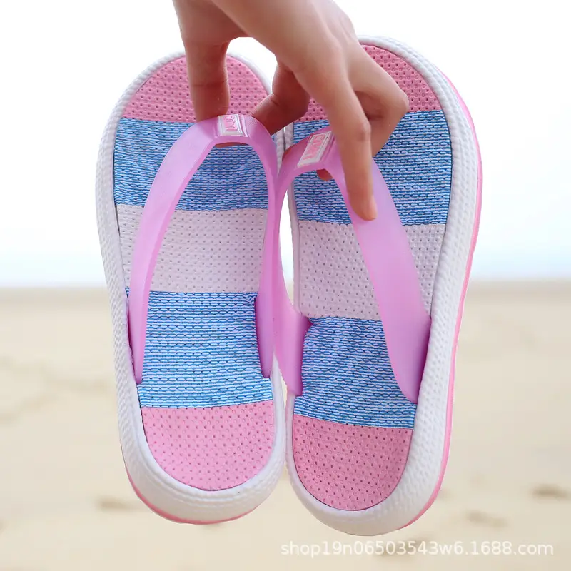 2022 Rainbow Beach Flip Flops Women Thick Soles