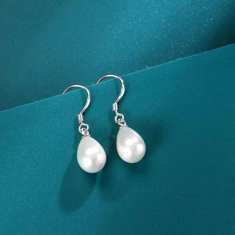 925 Sterling Silver Pearl Drop Earrings for Women