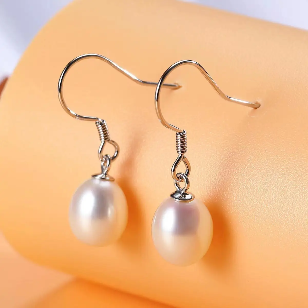 925 Sterling Silver Pearl Drop Earrings for Women