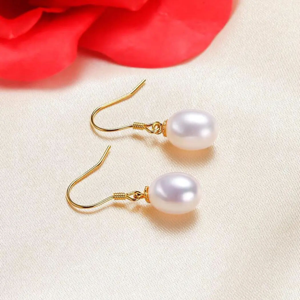 925 Sterling Silver Pearl Drop Earrings for Women