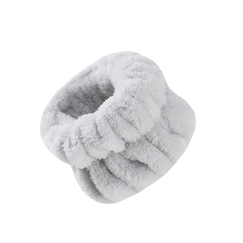 Plush Red White Wristband for Women