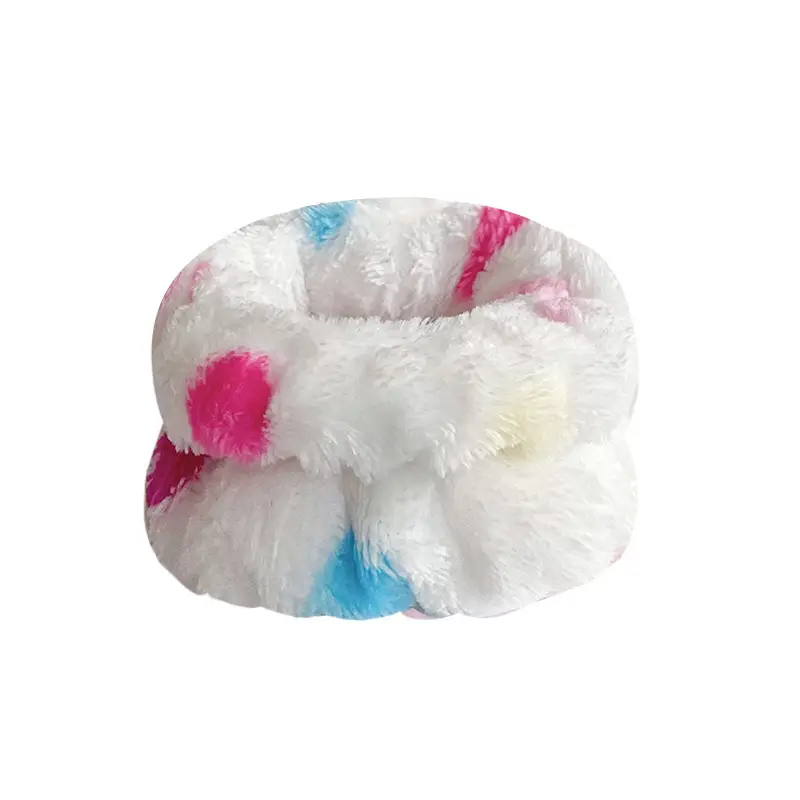 Plush Red White Wristband for Women