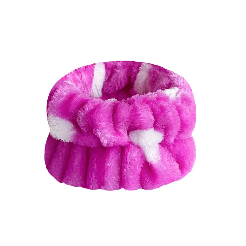 Plush Red White Wristband for Women