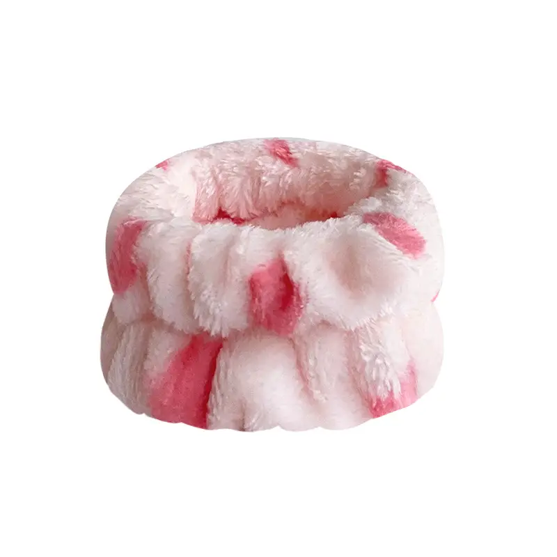 Plush Red White Wristband for Women