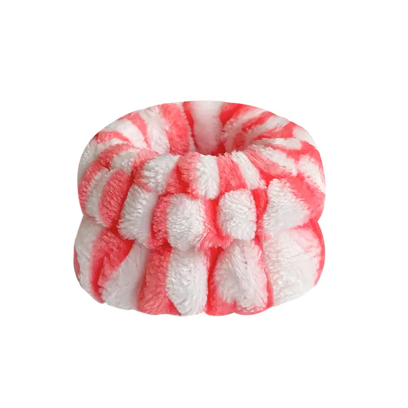 Plush Red White Wristband for Women
