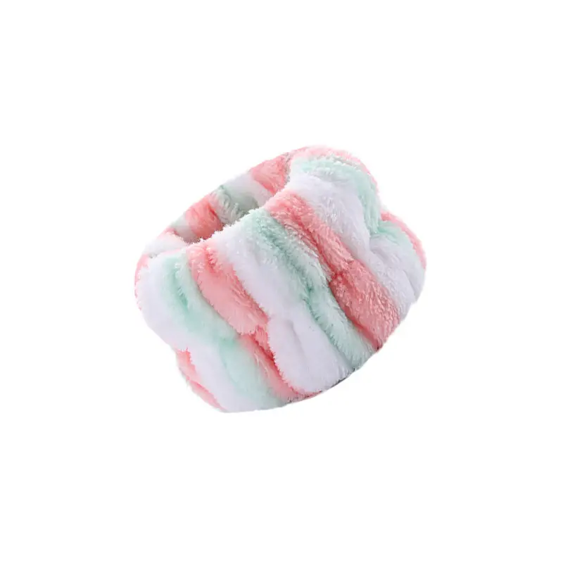Plush Red White Wristband for Women