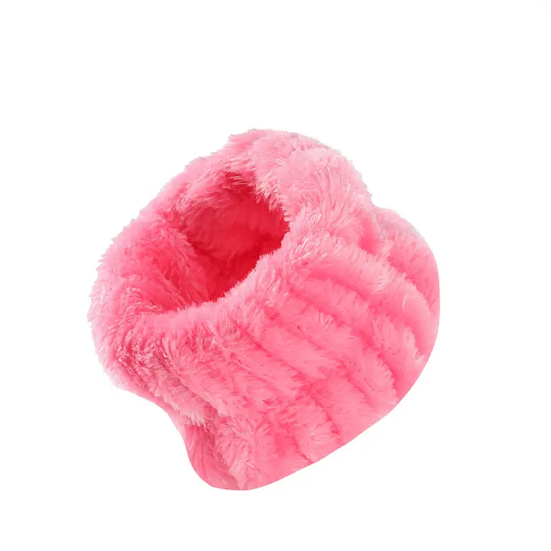 Plush Red White Wristband for Women