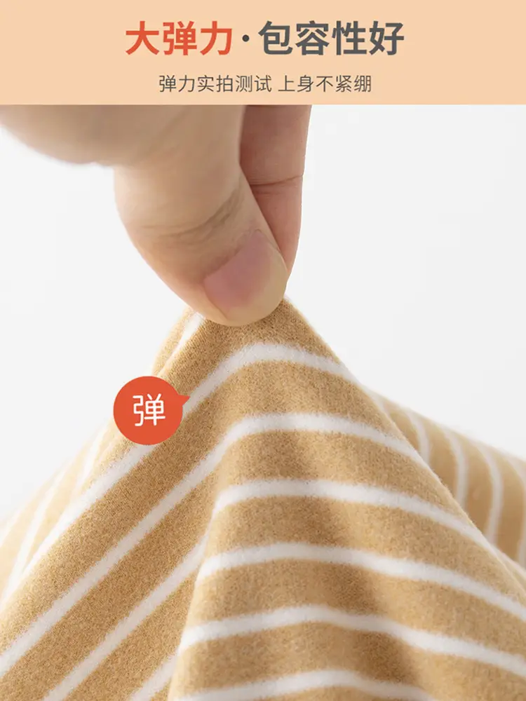 Children Velvet T-shirt Striped Collar All Season - Image 20
