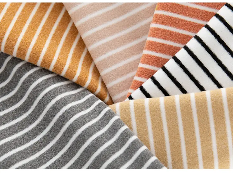Children Velvet T-shirt Striped Collar All Season — feature 11