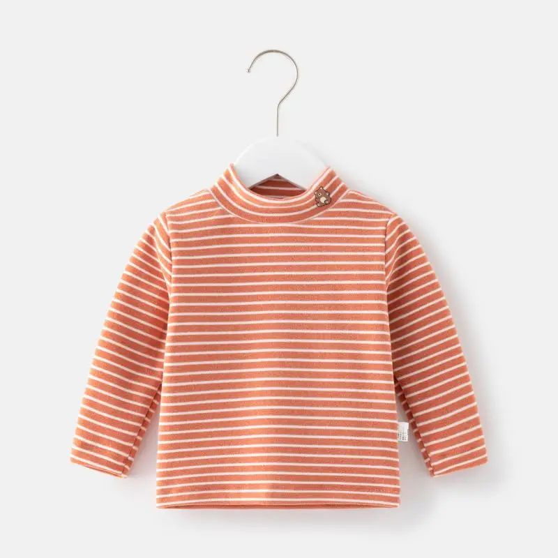 High collar velvet top [Philippine color brown bear]]