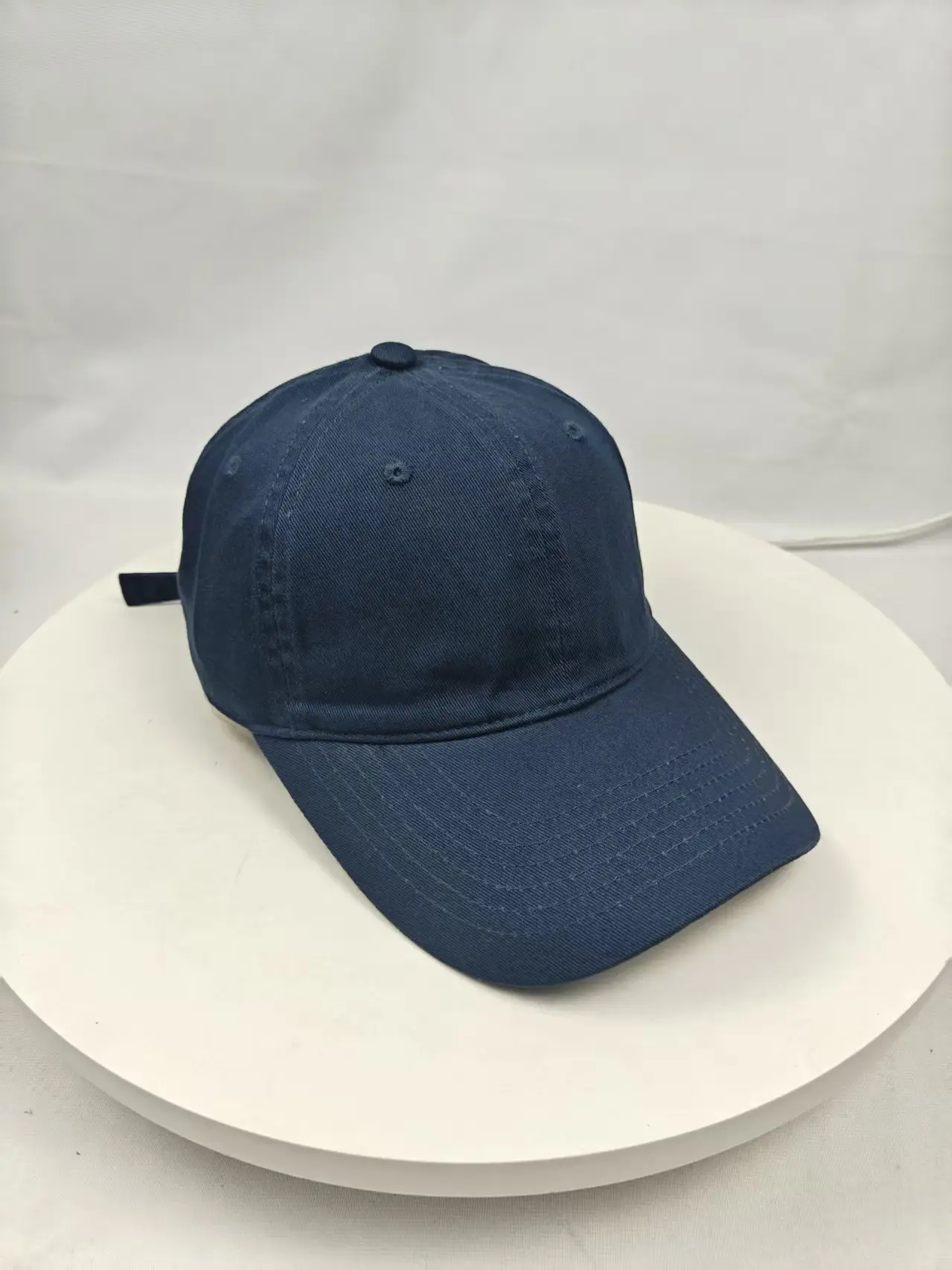 Men Grey Knitted Baseball Cap with Large Brim - Image 9