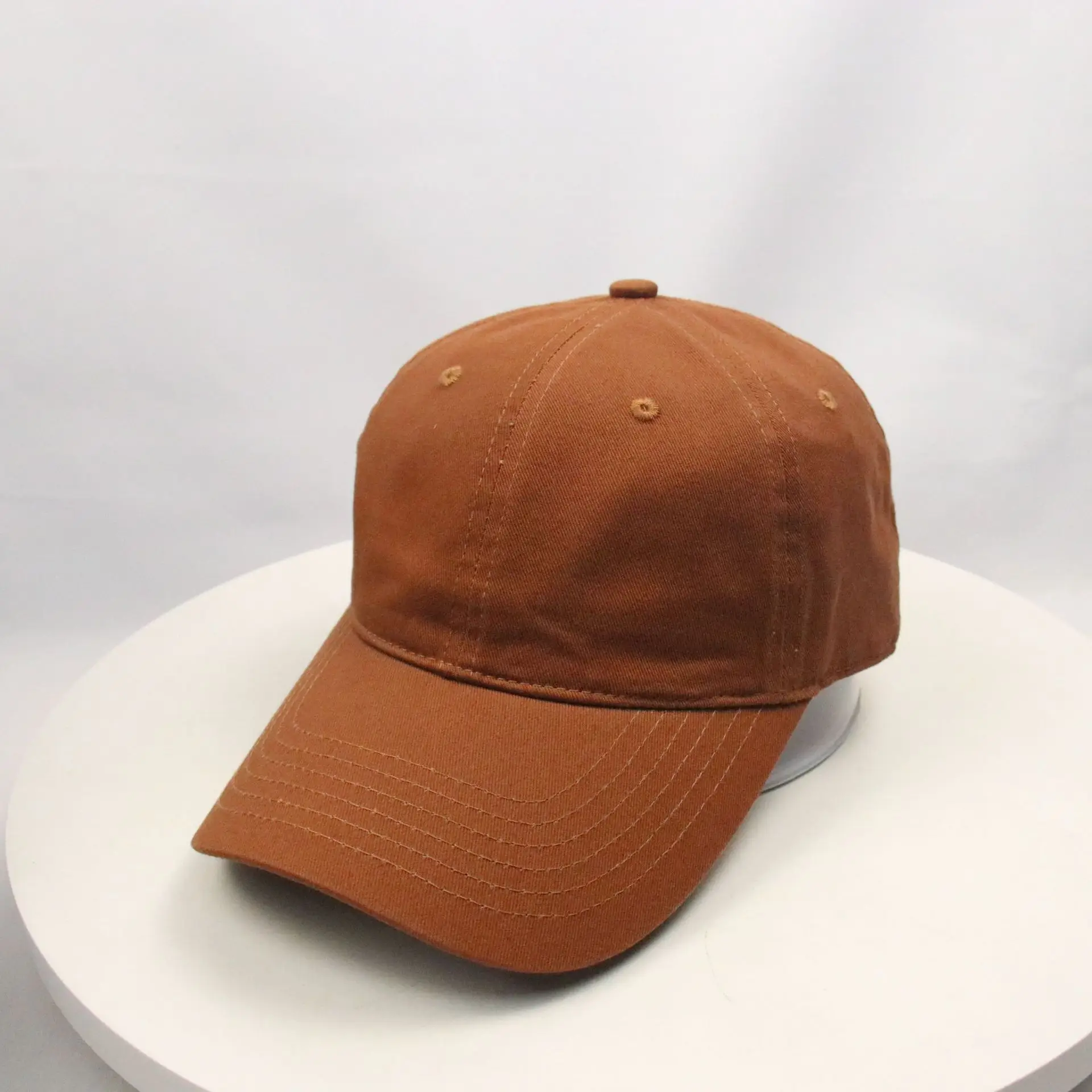 Men Grey Knitted Baseball Cap with Large Brim - Image 5