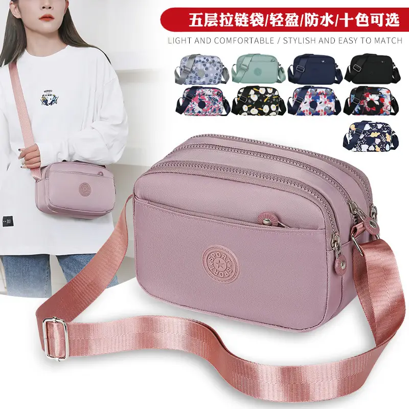 Waterproof Printed Women's Shoulder Bag Black White Yellow - Image 12