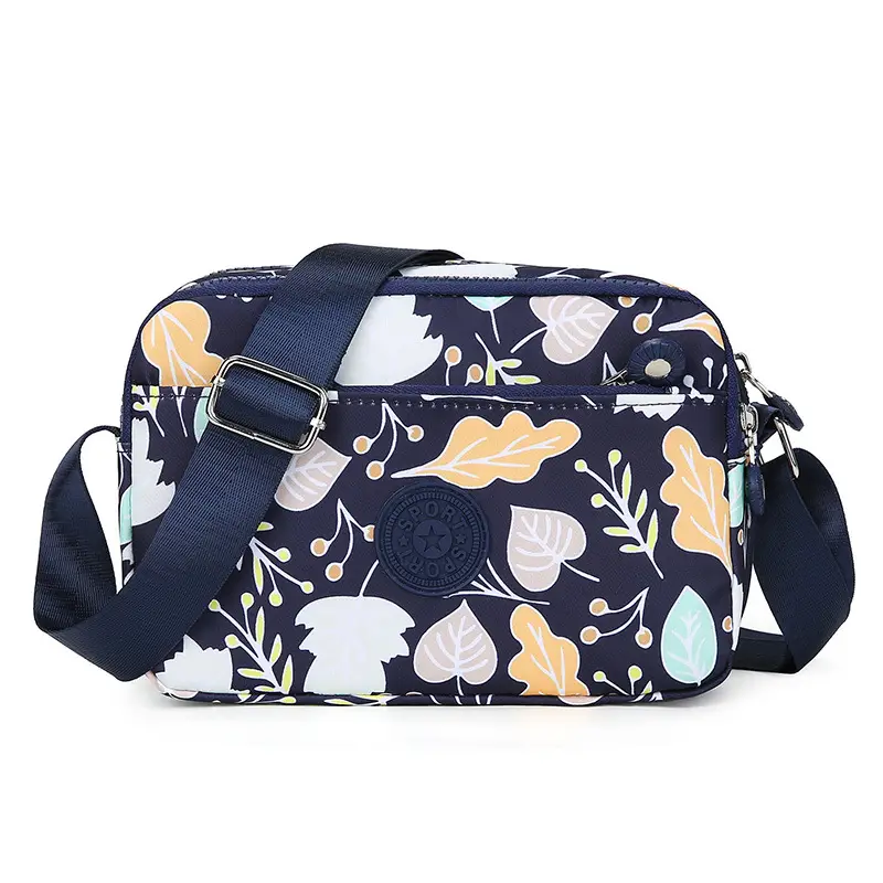 Waterproof Printed Women's Shoulder Bag Black White Yellow - Image 6
