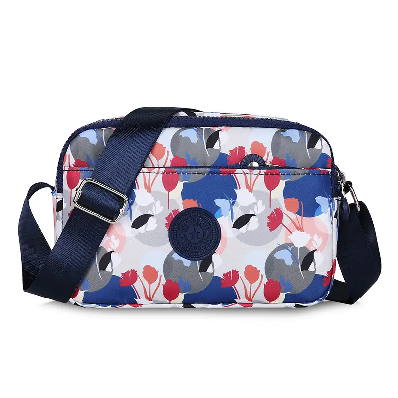 Waterproof Printed Women's Shoulder Bag Black White Yellow - Image 7