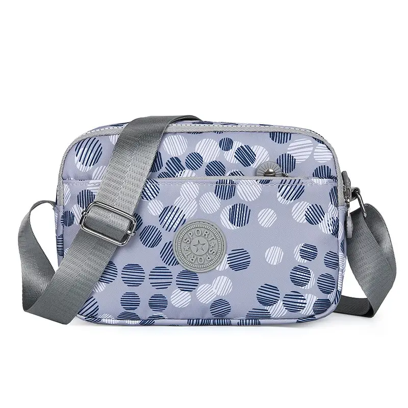 Waterproof Printed Women's Shoulder Bag Black White Yellow - Image 8