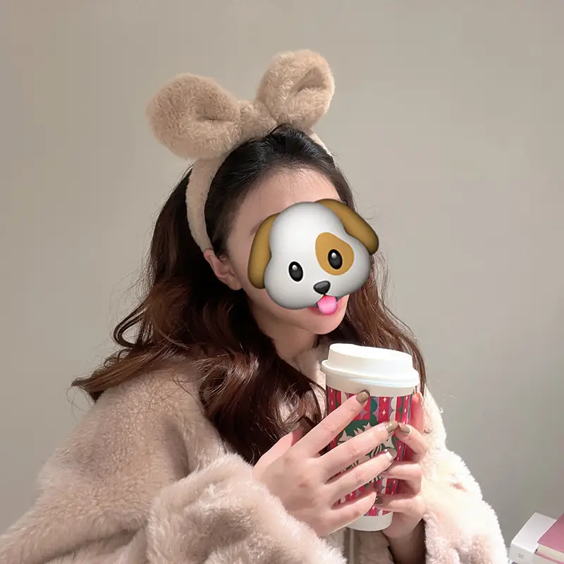 Plush Rabbit Ears Headband for Girls - Image 6