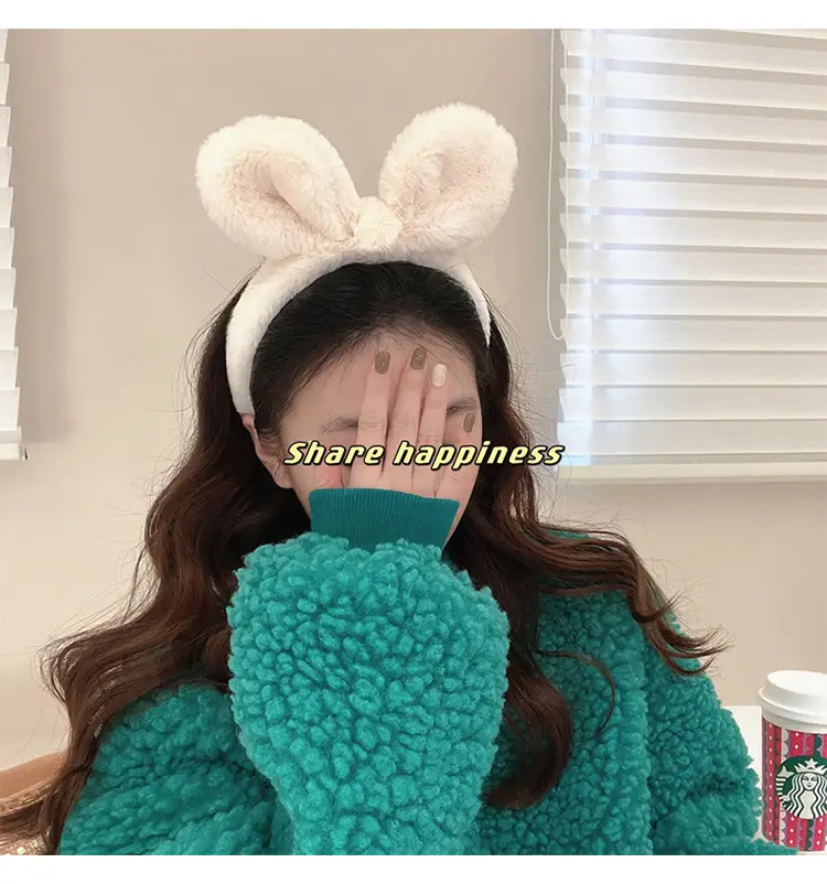 Plush Rabbit Ears Headband for Girls — feature 3