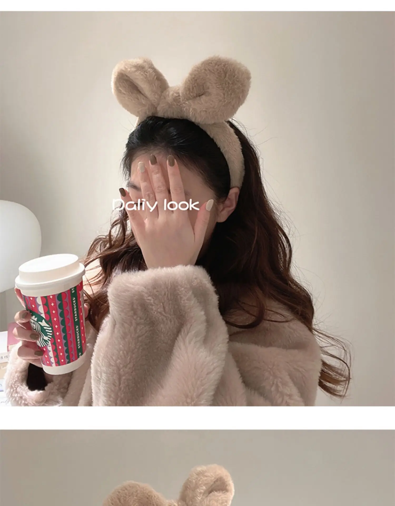 Plush Rabbit Ears Headband for Girls — feature 5