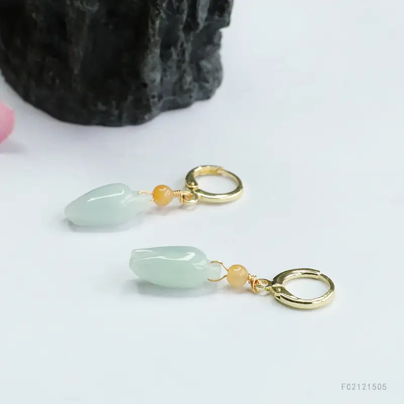 Guan Yu Natural Jade Earrings for Women Wholesale — feature 11