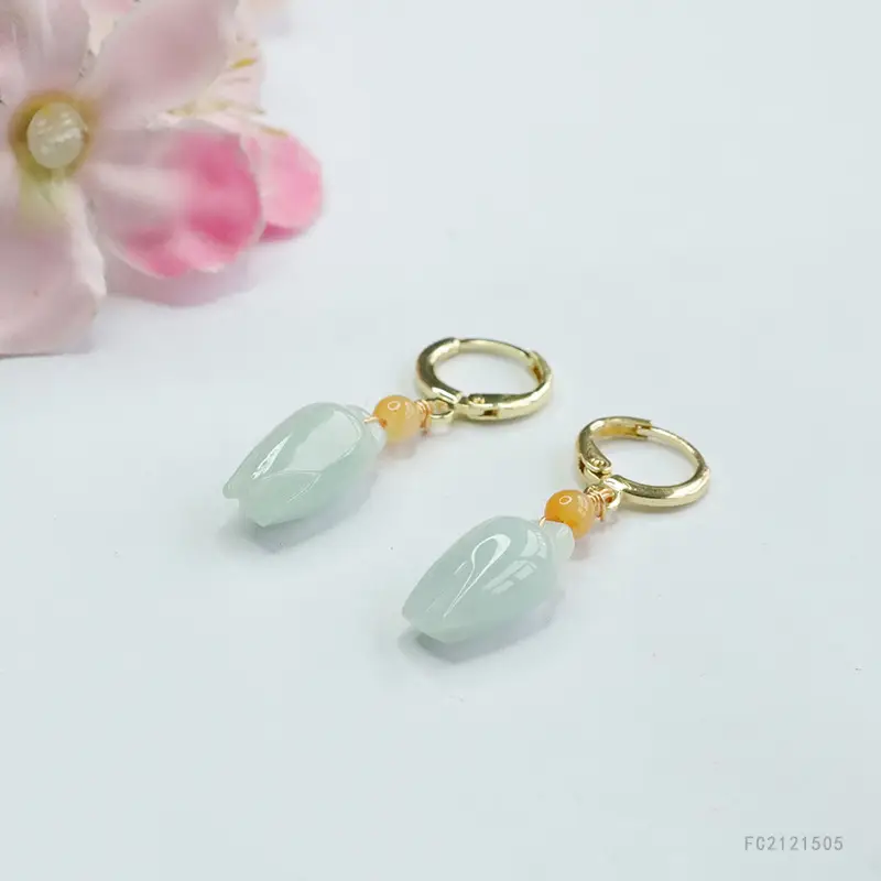 Guan Yu Natural Jade Earrings for Women Wholesale — feature 8