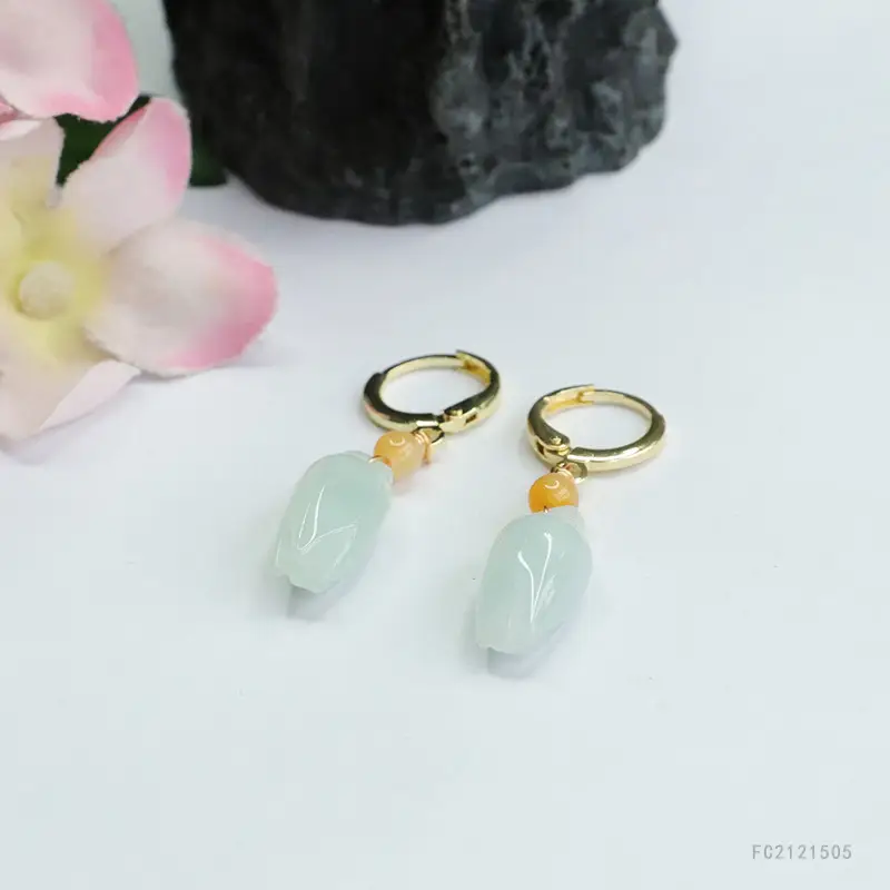 Guan Yu Natural Jade Earrings for Women Wholesale — feature 9