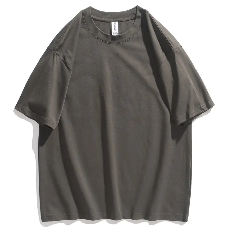 Off-Shoulder Loose T-Shirt Men Navy Blue - Image 23