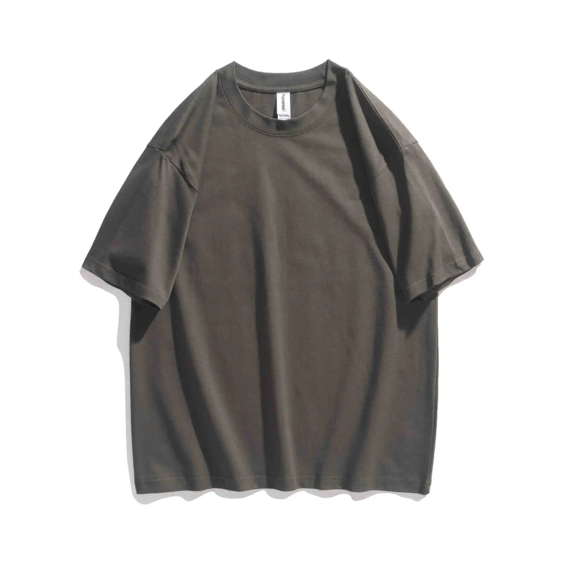 Off-Shoulder Loose T-Shirt Men Navy Blue - Image 7