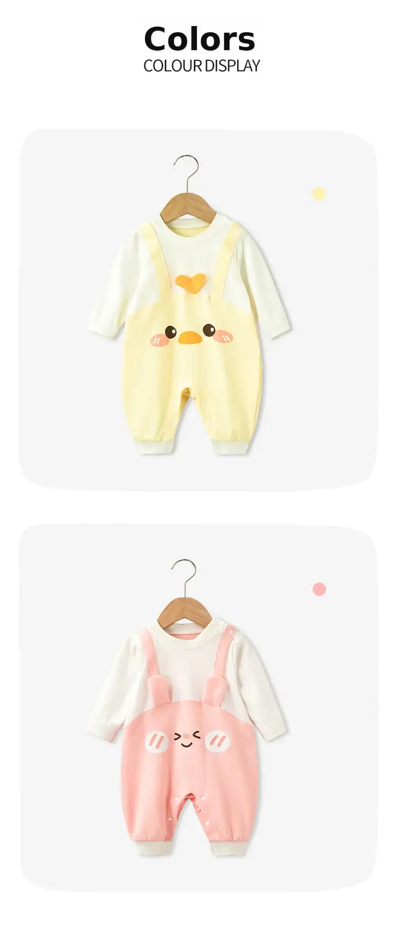 Pure Cotton Baby Jumpsuit Soft Pink Hippie Style — feature 9