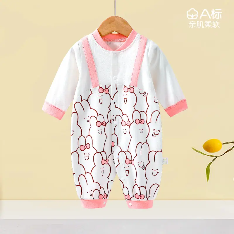 Pure Cotton Baby Jumpsuit Soft Pink Hippie Style - Image 5