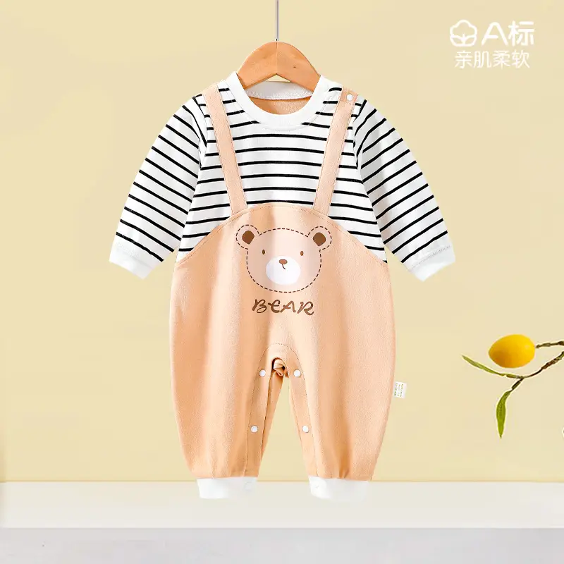 Pure Cotton Baby Jumpsuit Soft Pink Hippie Style - Image 7
