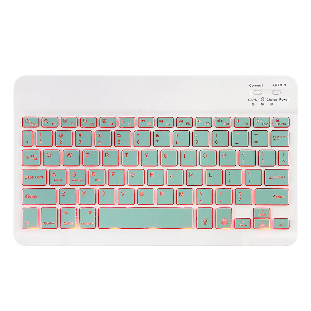 Wireless Bluetooth Keyboard Set for Android Apple, Beige, Backlit, Universal - Image 12