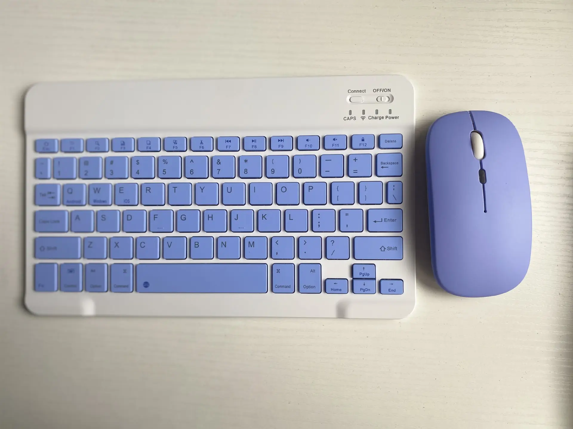 Wireless Bluetooth Keyboard Set for Android Apple, Beige, Backlit, Universal - Image 28