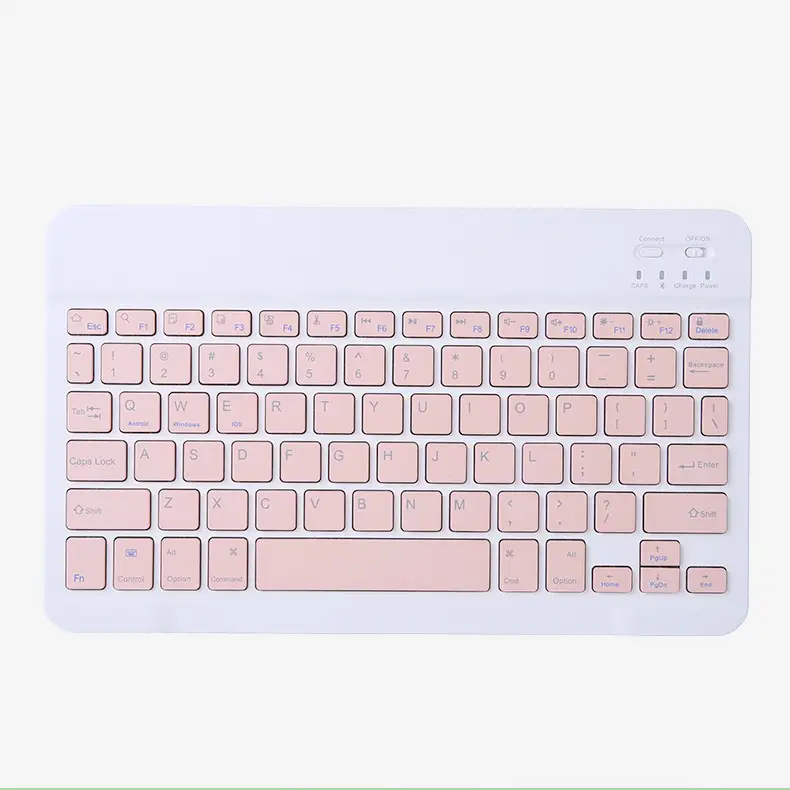 Wireless Bluetooth Keyboard Set for Android Apple, Beige, Backlit, Universal - Image 3