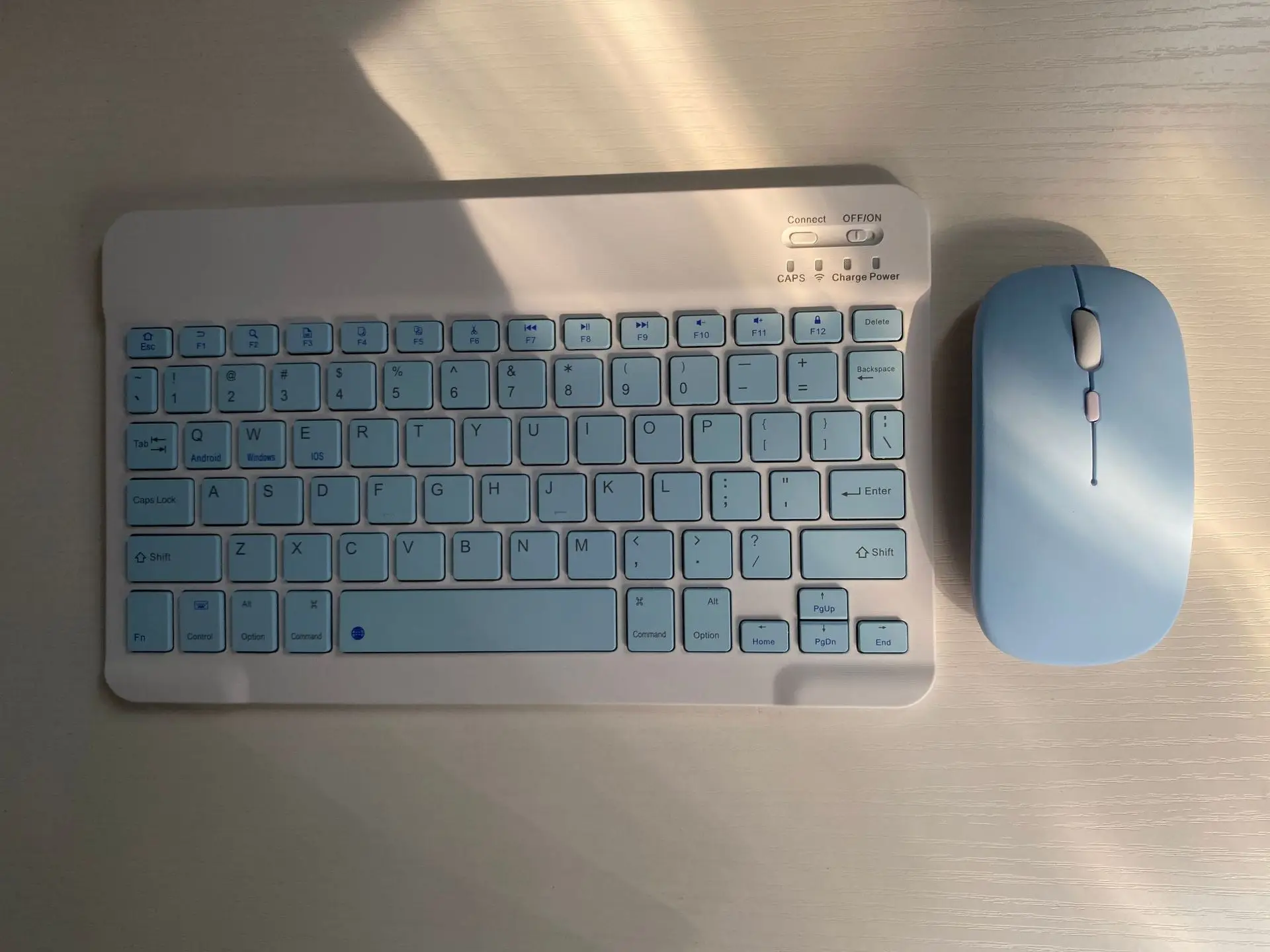 Wireless Bluetooth Keyboard Set for Android Apple, Beige, Backlit, Universal - Image 30