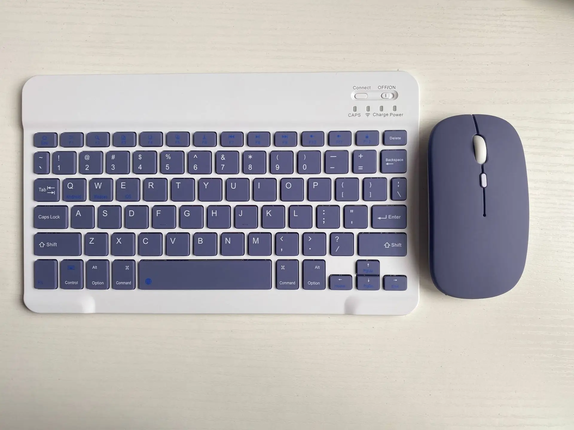 Wireless Bluetooth Keyboard Set for Android Apple, Beige, Backlit, Universal - Image 31
