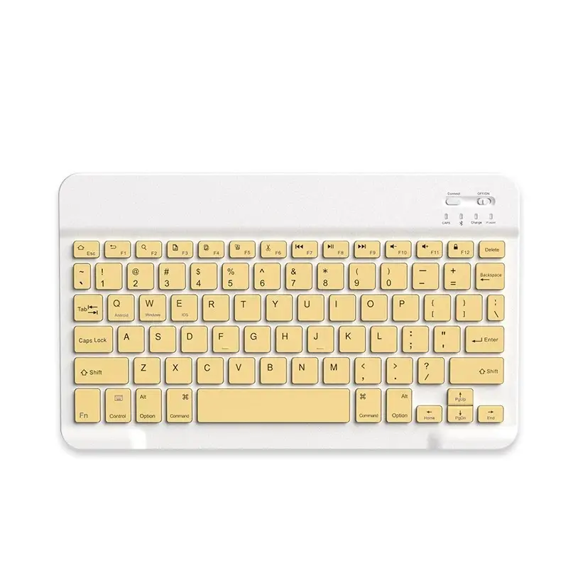 Wireless Bluetooth Keyboard Set for Android Apple, Beige, Backlit, Universal - Image 5