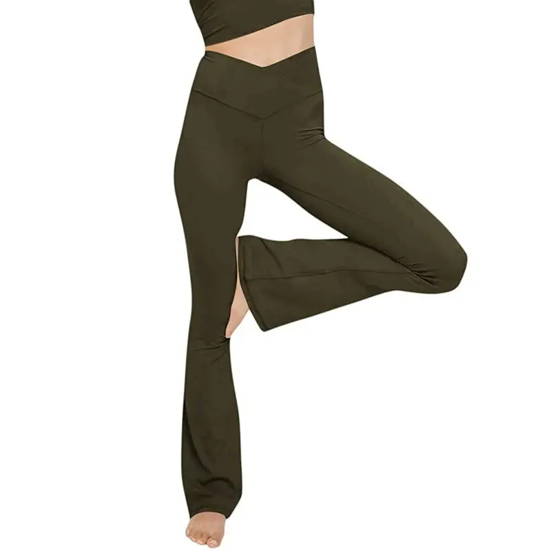 Blue V-Shape Yoga Pants for Women High Waist - Image 6