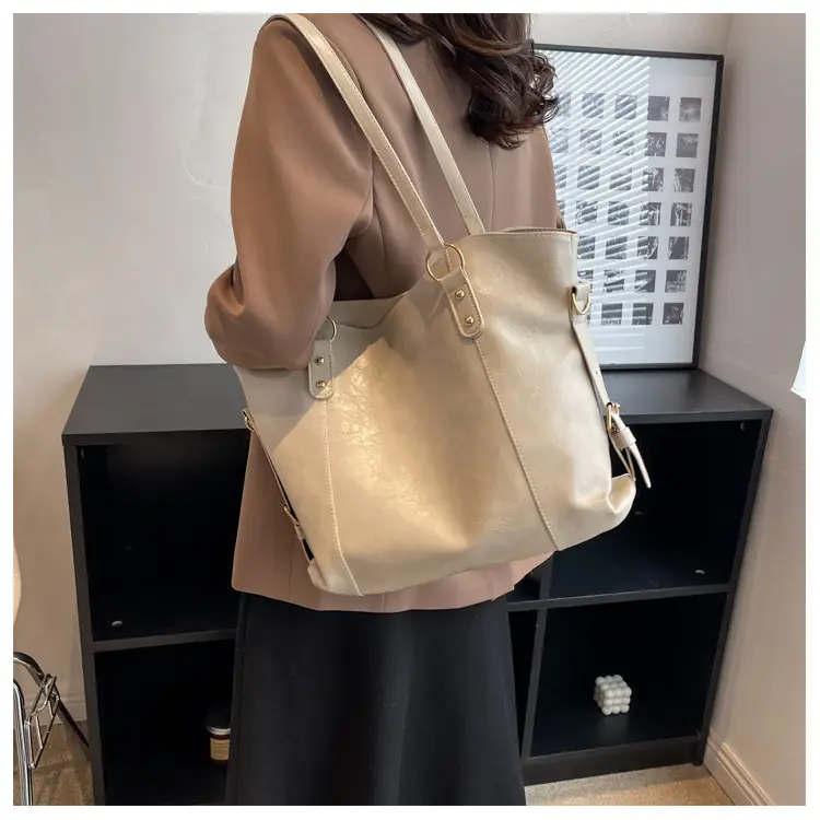 Brown Leather Tote Bag for Women 2022 New Size — feature 11