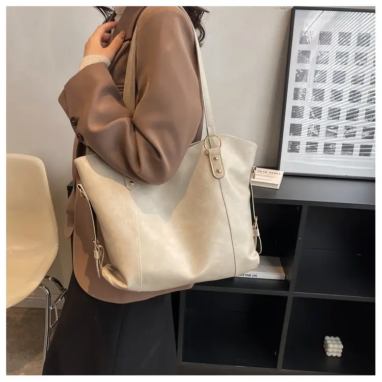 Brown Leather Tote Bag for Women 2022 New Size — feature 12