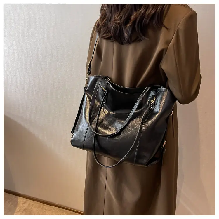 Brown Leather Tote Bag for Women 2022 New Size — feature 14
