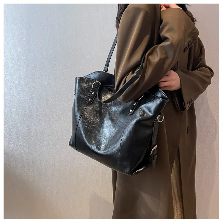 Brown Leather Tote Bag for Women 2022 New Size — feature 15