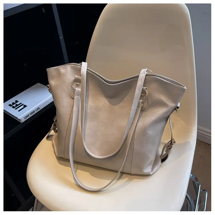 Brown Leather Tote Bag for Women 2022 New Size — feature 26