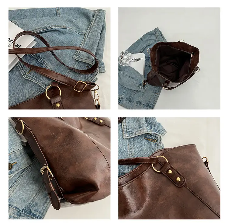 Brown Leather Tote Bag for Women 2022 New Size — feature 8