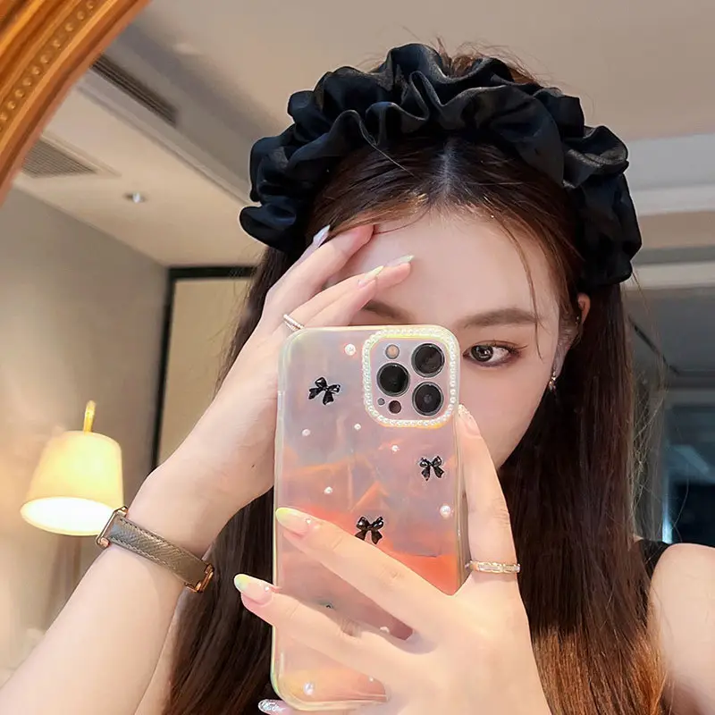 Elegant Black Pleated Hair Hoop for Women - Image 11