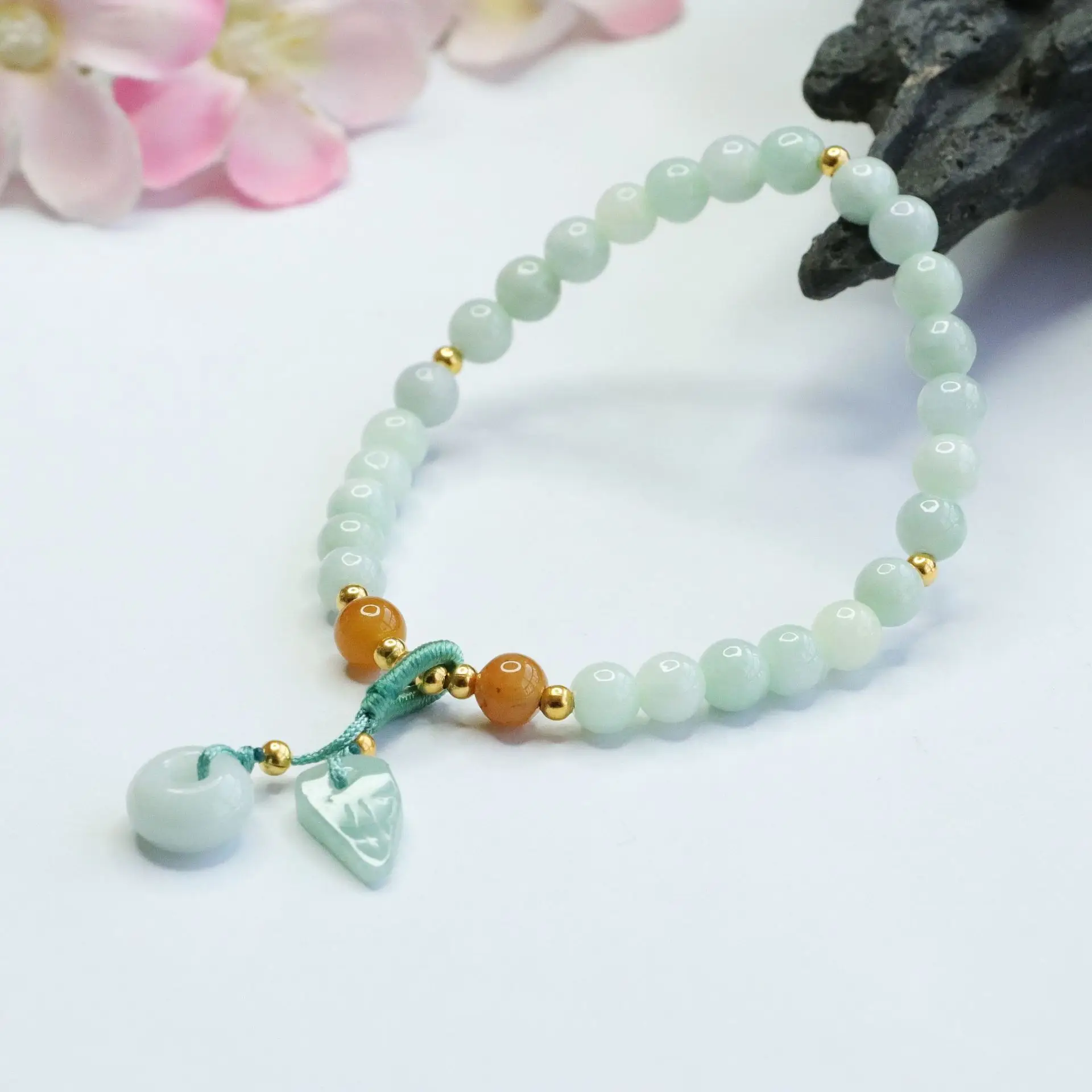 Guan Yu Jade Bracelet Peace Ring Natural Grade - Image 3