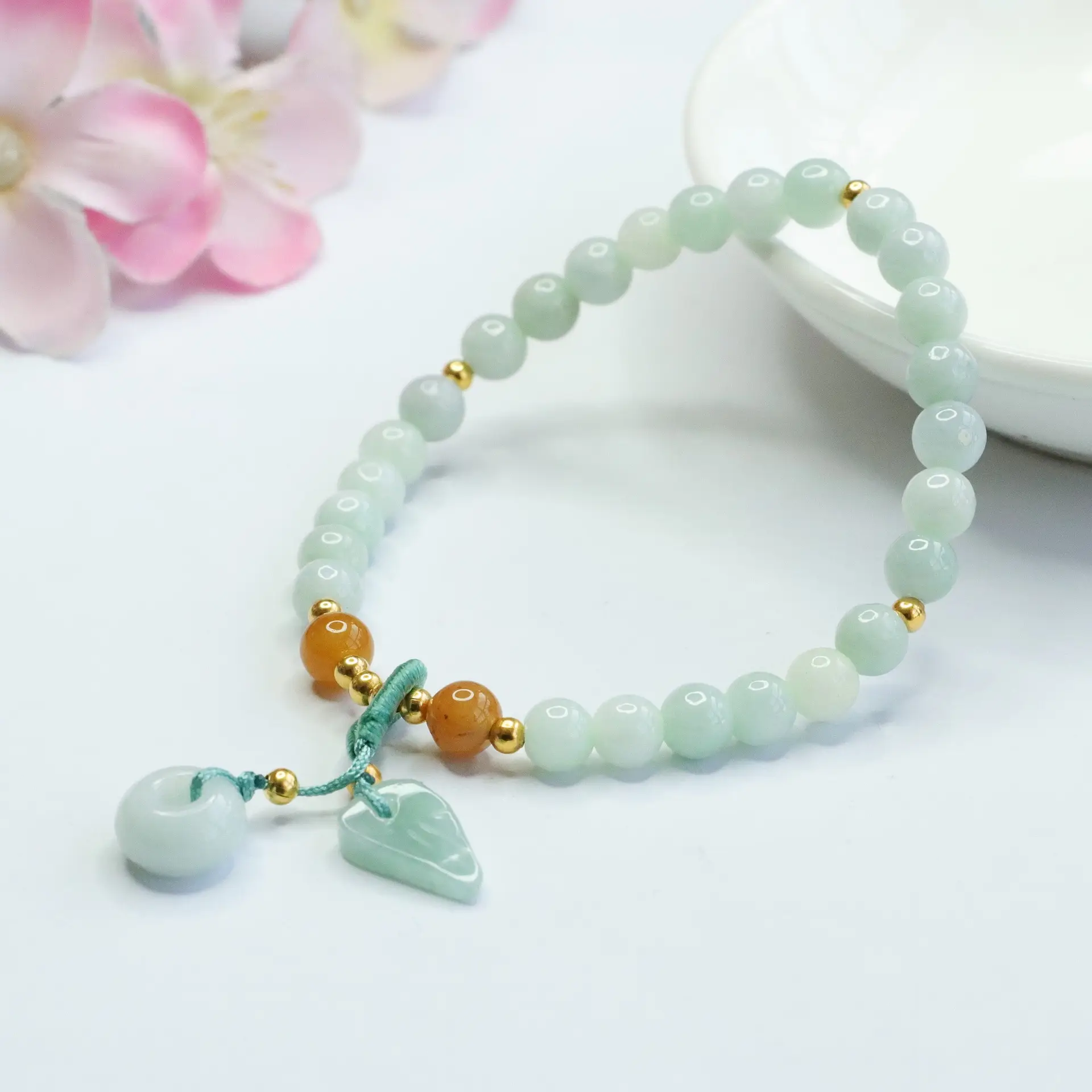 Guan Yu Jade Bracelet Peace Ring Natural Grade — feature 5