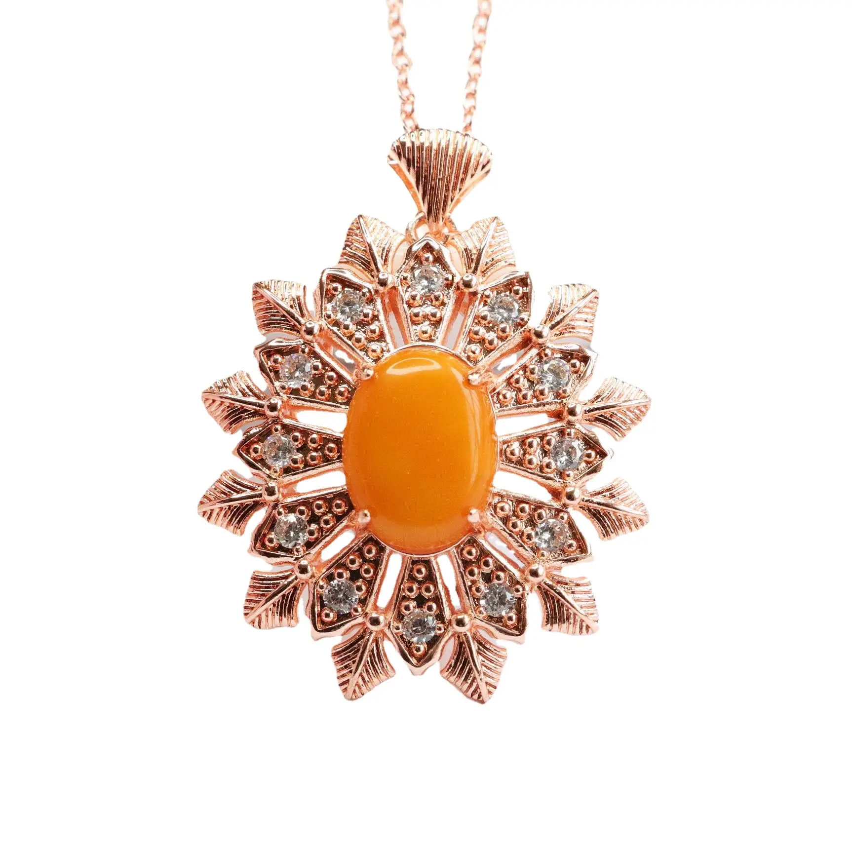 Natural Amber Pendant Necklace for Women - Image 6
